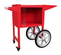 Chariot de présentation KuKoo Rouge - Pour machine à popcorn - Inox - Idéal événements