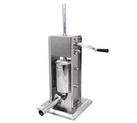 KuKoo Poussoir à saucisses 5L en Inox - Manuel - 2 vitesses - Fabrication Saucisses Artisanale, Boucher, Boucherie, Service Traiteur, Restaurant, Café HORECA [5 embouts de remplissage INCLUS]
