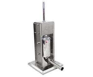 KuKoo Poussoir à saucisses 3L en Inox - Manuel - 2 vitesses - Fabrication Saucisses Artisanale, Boucher, Boucherie, Service Traiteur, Restaurant, Café HORECA [5 embouts de remplissage INCLUS]