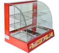 KuKoo Vitrine chaude comptoir chaud vitrine chaude vitrine alimentaire rouge 1200W