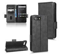 Kukoufey Coque Cuir pour Blackberry KEY2 BBF100-1 BBF100-2 BBF100-4 BBF100-5 BBF100-6 BBF100-8 BBF100-9 Coque Housse Etui Cover,Coque pour Blackberry KEY2 étui pour téléphone Black