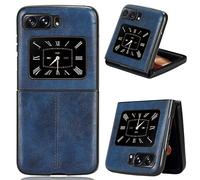 Kukoufey Coque pour Motorola Razr 2022, coque rétro en cuir PU ultra fine résistante aux chocs pour Motorola Moto Razr 2022 5G XT2251-1, bleu