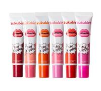 Kukubird 6 pièces tache à lèvres mate haute pigmentée longue tenue femmes imperméable fille maquillage ensemble de beauté-tatouage à lèvres