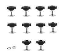 KUKUJIWA 10PCS T-Track Adaptateur M6x35mm, à Rainure en T, écrous de t-slot rainure en T,track en t avec écrous et rondelles,pour Adaptateur Vélo Porte-Bagages de Toit