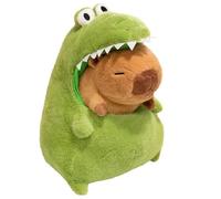 KUKUShining Capybara Peluche, Mignon Doux Crocodile Peluches Poupées Oreiller Détachable for Cadeaux Anniversaire(40cm/15.75in)