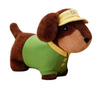 KUKUShining Chiot Peluche, Poupées Danimaux Dessin Animé Teckel Simulation Mignonne avec Tissus Peluches Chien Doux for Canapé Cadeau(Green,26cm/10.2in)
