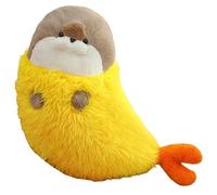 KUKUShining Coussin en Peluche Phoque, Mignon Et Long en Forme De Crevette Frite Coussin Décoratif Jouet Créatif pour Enfants(Brown,70cm/27.6in)