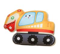 KUKUShining Coussin Peluche Forme Véhicule, Mignon Et Doux Forme Voiture Ou Camion Décoratif for Lit Canapé Jeu Anniversaire(Excavator)