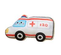 KUKUShining Coussin Peluche Forme Véhicule, Mignon Et Doux Forme Voiture Ou Camion Décoratif for Lit Canapé Jeu Anniversaire(Ambulance)
