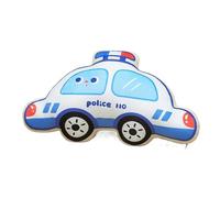 KUKUShining Coussin Peluche Forme Véhicule, Mignon Et Doux Forme Voiture Ou Camion Décoratif for Lit Canapé Jeu Anniversaire(Police Car)