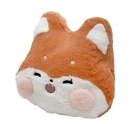KUKUShining Coussin Peluche Husky, Adorable Peluche Comprenant Une Couverture Renard Doux Lapin Câliner for Adultes(Fox)