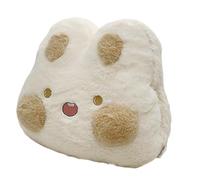 KUKUShining Coussin Peluche Husky, Adorable Peluche Comprenant Une Couverture Renard Doux Lapin Câliner for Adultes(White Rabbit)
