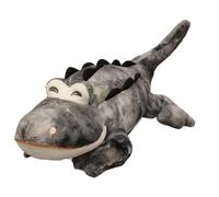 KUKUShining Crocodile Peluche Coussin, Adorables Peluches Dessin Animé Douces Moelleuses Parfaites for Offrir Décorer Canapé(Gray,55cm/21.65in)