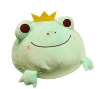 KUKUShining Grenouille Peluche, Mignonne Douce Câliner Coussin Peluches Dessin Animé Cadeau for Ami Canapé(Green,35cm/13.8in)