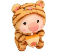 KUKUShining Lapin Peluche, Grenouille Mignonne Coussin Licorne Oreiller Tigre Doux Peluches for Cadeaux(Tiger,30cm/11.8in)