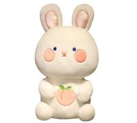 KUKUShining Lapin Peluche, Peluches Pêche Mignonne Créative Poupée Animale Douce Douce Coussin Cadeau Canapé Anniversaire(25cm/9.8in)