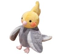 KUKUShining Marionnettes À Doigts Perroquet en Peluche, Adorables Animaux en Peluche Figurines À Doigts Souples Jouet pour Halloween Fête Scolaire(Gray)
