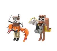 KUKUShining Modèle Italian De Blocs De Construction Brainrot, Ensemble De Constructions Miniatures Amusantes avec Instructions for Enfants Et Adultes(Fusion C)