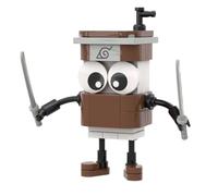 KUKUShining Modèle Italian De Blocs De Construction Brainrot, Ensemble De Constructions Miniatures Amusantes avec Instructions for Enfants Et Adultes(Capuccino Assassino)