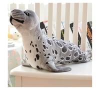 KUKUShining Oreiller géant en Peluche en Forme de Phoque tacheté, Long et Doux, Jouet en Peluche for Enfants, fabriqué en Coton de Haute qualité(Gray,105cm1.1kg)