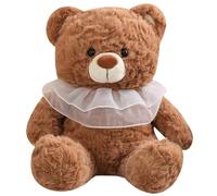 KUKUShining Ours en Peluche, Douce Et Câline Princesse Ours avec Bavoir en Dentelle Jouet en Peluche Cadeau for Enfants Et Petites Amies(Brown,60cm/23.6in)