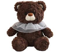 KUKUShining Ours en Peluche, Douce Et Câline Princesse Ours avec Bavoir en Dentelle Jouet en Peluche Cadeau for Enfants Et Petites Amies(Coffee,60cm/23.6in)