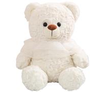 KUKUShining Ours en Peluche, Douce Et Câline Princesse Ours avec Bavoir en Dentelle Jouet en Peluche Cadeau for Enfants Et Petites Amies(White,50cm/19.68in)