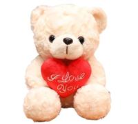 KUKUShining Ours Peluche, Mignons Dessin Animé Peluches Câlines Poupées Douces pour Décoration Compagnie(White B,16cm/6.3in)