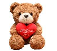 KUKUShining Ours Peluche, Mignons Dessin Animé Peluches Câlines Poupées Douces pour Décoration Compagnie(Brown B,16cm/6.3in)