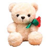 KUKUShining Ours Peluche, Mignons Dessin Animé Peluches Câlines Poupées Douces pour Décoration Compagnie(White A,16cm/6.3in)