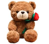 KUKUShining Ours Peluche, Mignons Dessin Animé Peluches Câlines Poupées Douces pour Décoration Compagnie(Brown A,25cm/9.8in)