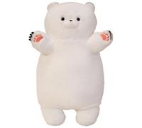 KUKUShining Ours Peluche, Polaires Mignons Peluches Douces Pandas Poupées Câlines Douces pour Décoration Compagnie(White)