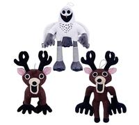KUKUShining Peluche 99 Nights in The Forest, Douce Inspirée du Jeu Cerf Méchant Poupée en Peluche De Collection pour Noël(3PCS)