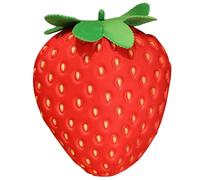 KUKUShining Peluche Ananas, Oreiller Câlin Doux Fraise Coussin Décoratif en Forme De Fruit Jouet en Peluche pour Décoration De Fête Et Maison(Red)