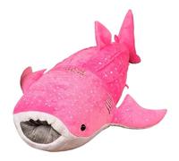 KUKUShining Peluche Baleine, Animal Doux Et Câlin Requin Oreiller Gros Poisson Créatures Marines Jouet en Peluche Cadeau for Enfants(Pink,100cm/39.4in)