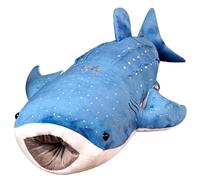 KUKUShining Peluche Baleine, Animal Doux Et Câlin Requin Oreiller Gros Poisson Créatures Marines Jouet en Peluche Cadeau for Enfants(Blue,55cm/21.65in)