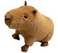 KUKUShining Peluche Capybara, Adorable Animal en Peluche Cochon d'Inde Réaliste Jouet Décoratif pour La Maison Cadeaux(Brown,26cm/10.2in)