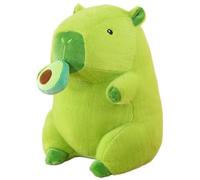 KUKUShining Peluche Capybara, Adorable Peluche Douce avec Bouche Fruitée À Tirer Rose Moelleuse Cadeau for Enfants(Avocado,30cm/11.8in)