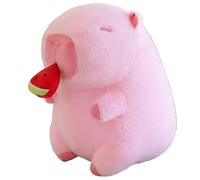 KUKUShining Peluche Capybara, Adorable Peluche Douce avec Bouche Fruitée À Tirer Rose Moelleuse Cadeau for Enfants(Watermelon,40cm/15.7in)
