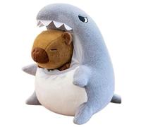 KUKUShining Peluche Capybara, Câlin Crocodile Requin Capybaras Animal Poupée Câlin Oreiller Marron Peluches Jouet Cadeau for Câliner(Gray,30cm/11.8in)
