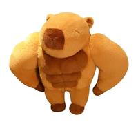 KUKUShining Peluche Capybara Musclée, Adorable Peluche Douce Coussin Câlin Kawaii Figurine Cochon d'Inde pour Enfants Garçons Et Filles(65cm/25.59in)