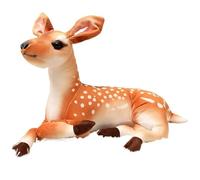 KUKUShining Peluche Cerf Sika, Adorable Animal en Peluche Girafe Oreiller Câlin Faon Couché Doux Cadeau pour Enfants Filles Garçons(Female)