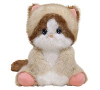 KUKUShining Peluche Chat, Animal en Peluche Doux Et Câlin Coussin Jouet De Dessin Animé Poupée Moelleuse pour Enfants Câlins Et Détente(Brown)