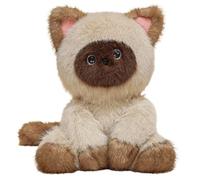 KUKUShining Peluche Chat, Animal en Peluche Doux Et Câlin Coussin Jouet De Dessin Animé Poupée Moelleuse pour Enfants Câlins Et Détente(Khaki)