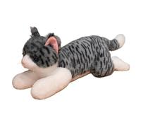 KUKUShining Peluche Chat, Chaton en Peluche Doux Et Câlin Animal Réaliste Chats Moelleux Idéal pour Collectionner Ou Jouer(White,70cm/27.6in)