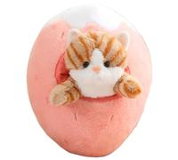 KUKUShining Peluche Chat, Coussin Doux Et Câlin en Forme De Fruit Avocat Banane Fraise Carotte Coussin Créatif Jouet en Peluche for Chaton(Pink,35cm/13.8in)