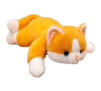 KUKUShining Peluche Chat, Doux Et Câlin Chat Calico Animal en Peluche Réaliste Chaton Cadeau for Enfants Garçons Et Filles(Yellow,30cm/11.8in)