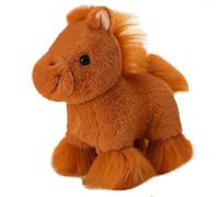 KUKUShining Peluche Cheval, Peluche Douce Et Mignonne en Forme De Poney Idéale pour Décorer Une Chambre Salon Bureau Ou Un Canapé(Brown,20cm/7.8in)