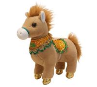 KUKUShining Peluche Cheval, Poulain en Peluche Doux avec Crinière Duveteuse Jouet Idéal pour La Décoration Intérieure Et Extérieure(Brown,50cm/19.7in)