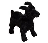 KUKUShining Peluche Chèvre, Adorable Animal Poupée Mouton Réaliste Jouet en Peluche Chèvre Cadeau pour Les Jeux Imaginatifs(Black)